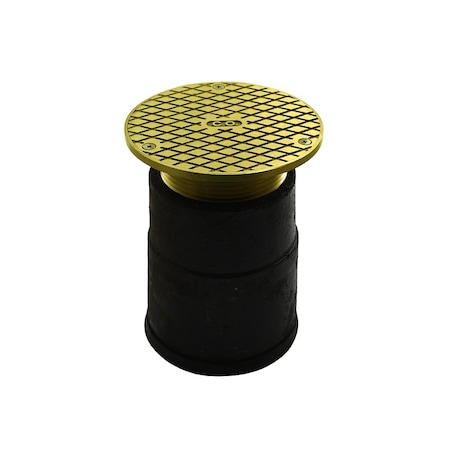 Jones Stephens 4in. Adjustable Cleanout 4in. Spud with 4in. Gasket Connection with 5in. Polished Brass Cover D62434